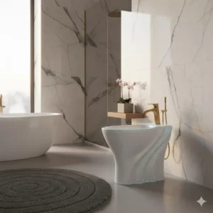 A stunning, high-end Art Deco style artistic bidet for exclusive bathrooms, showcasing elegant design.