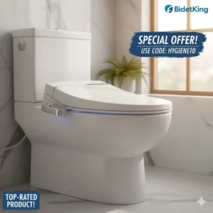 Image showcasing a top-rated bidet seat, such as a BB-2000, that users can purchase using a BidetKing coupon