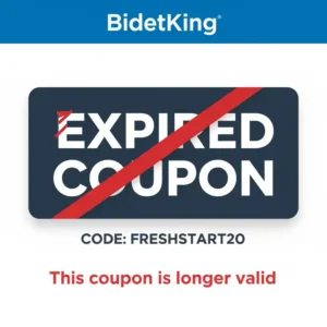 An example of an expired BidetKing coupon or non-working promotional code to help users avoid confusion.