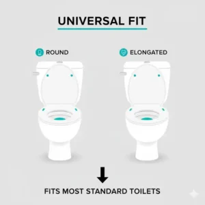 View of the convenient side control panel and buttons on a battery powered bidet seat.