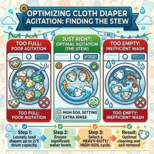 Visual guide on how water hardness affects the performance of the best washing machine for cloth diapers.