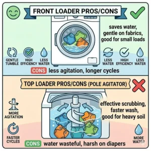 How mineral buildup and water hardness affect the performance of the best washer for cloth diapers.